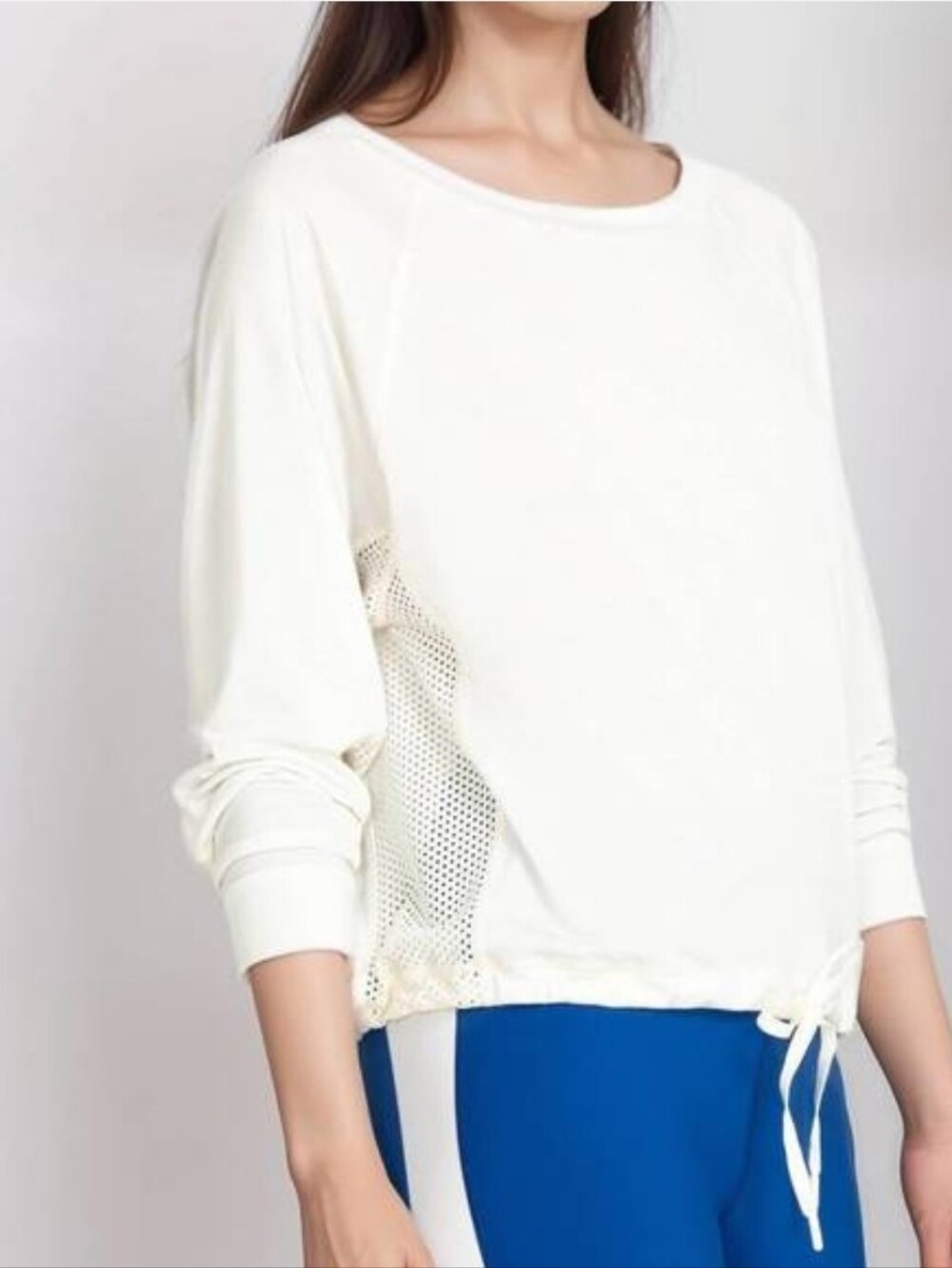 Calme By Johnny Was Size L Large Effect Mesh Contrast Pullover Top